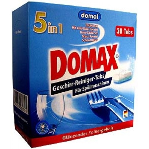 Hộp viên rửa Domax – 5 in 1, 1 HỘP 30 VIÊN dùng cho máy rửa bát
