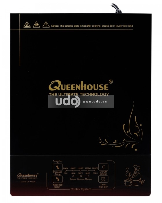 Bếp hồng ngoại Queen House QH - 1122 cao cấp đun được tất cả loại nồi