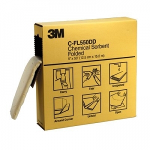 Vật liệu thấm hút hóa chất 3M™ Chemical Sorbent Folded C-FL550DD/P-F2001